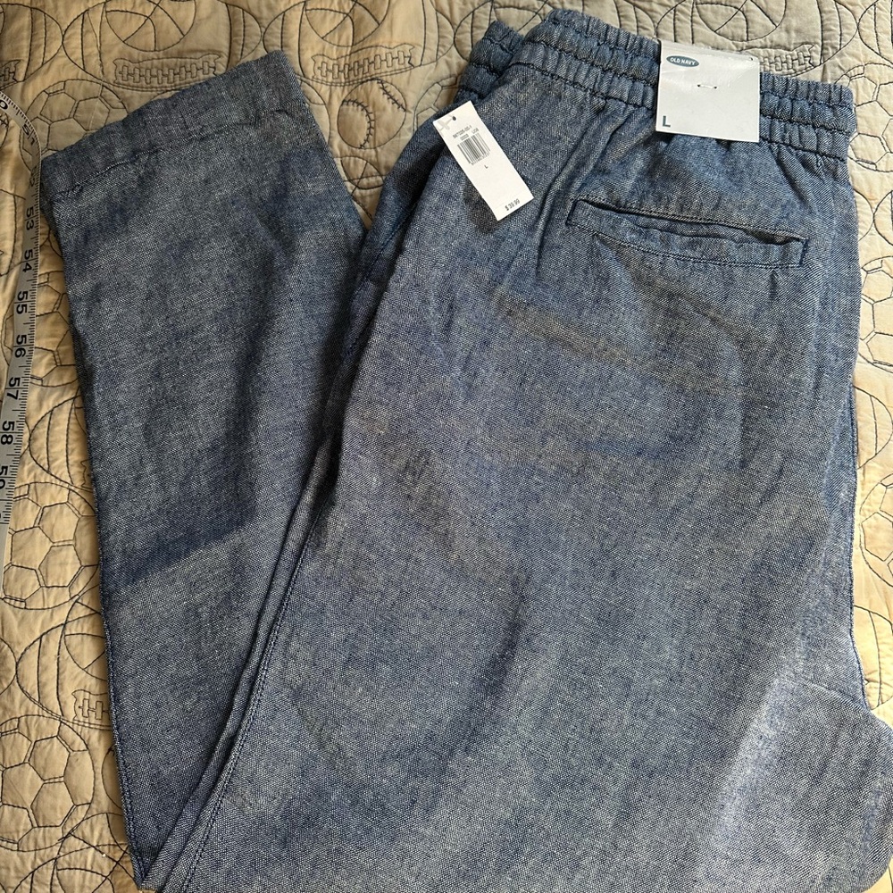 Old Navy Light Blue Chambray Pants